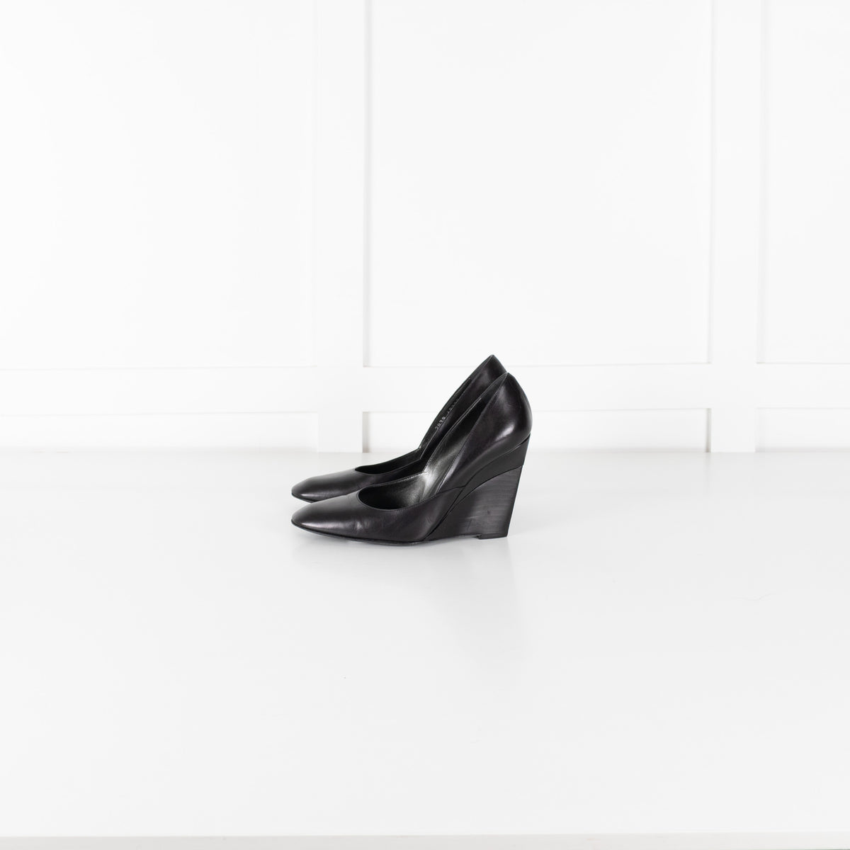 Sergio Rossi Black Wedge High Heel