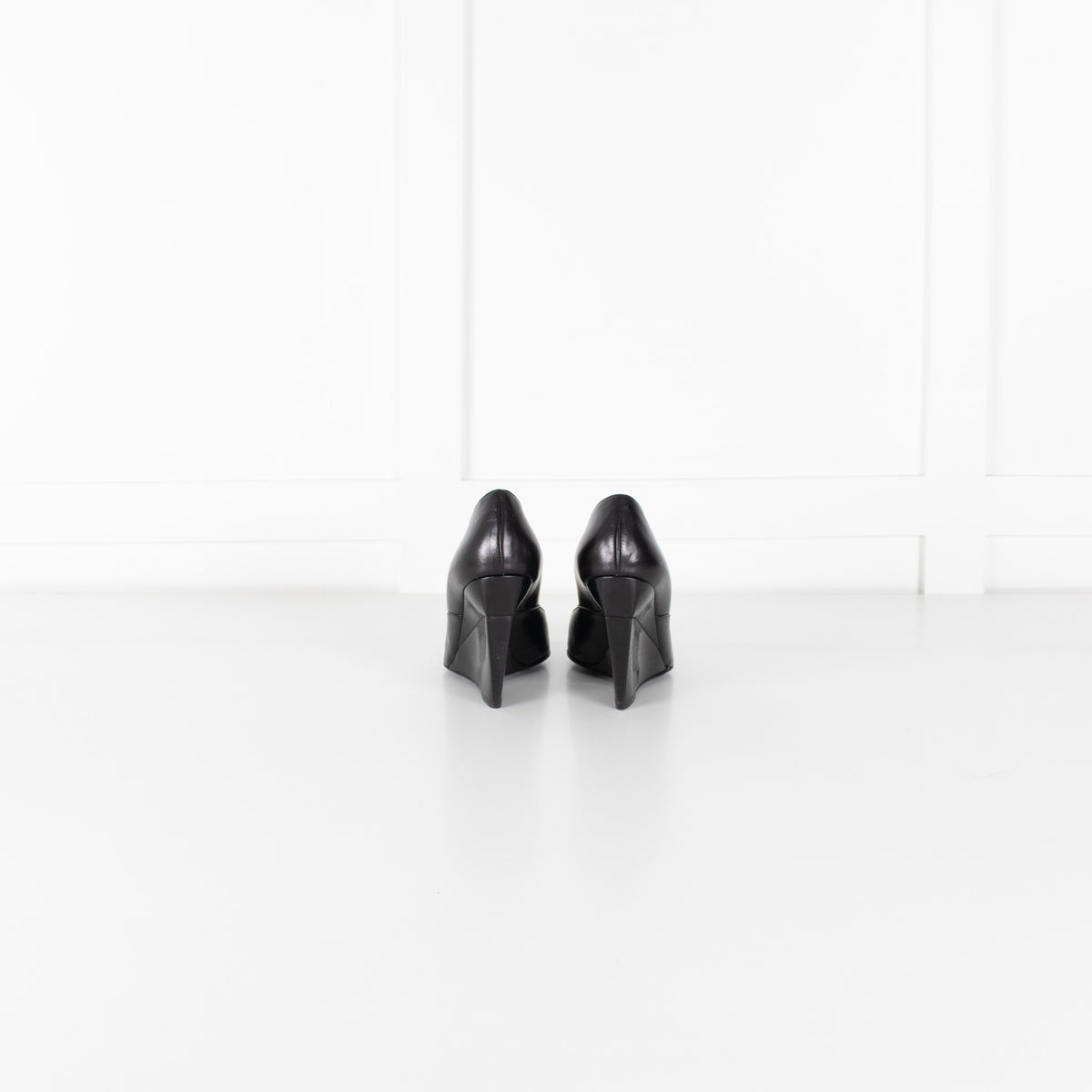 Sergio Rossi Black Wedge High Heel