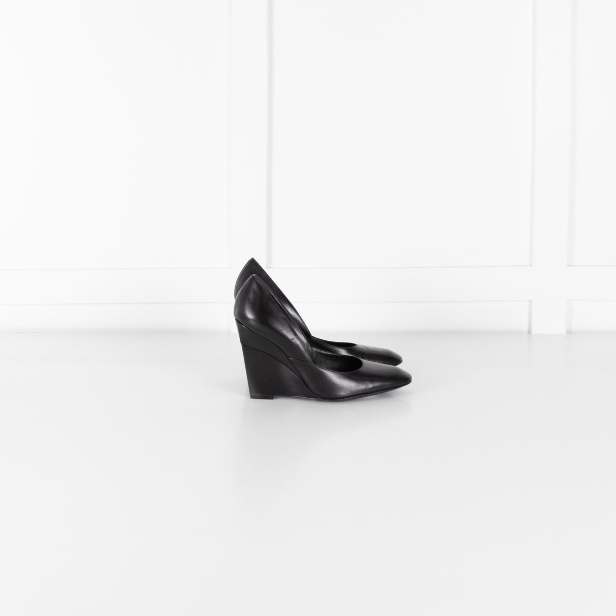 Sergio Rossi Black Wedge High Heel