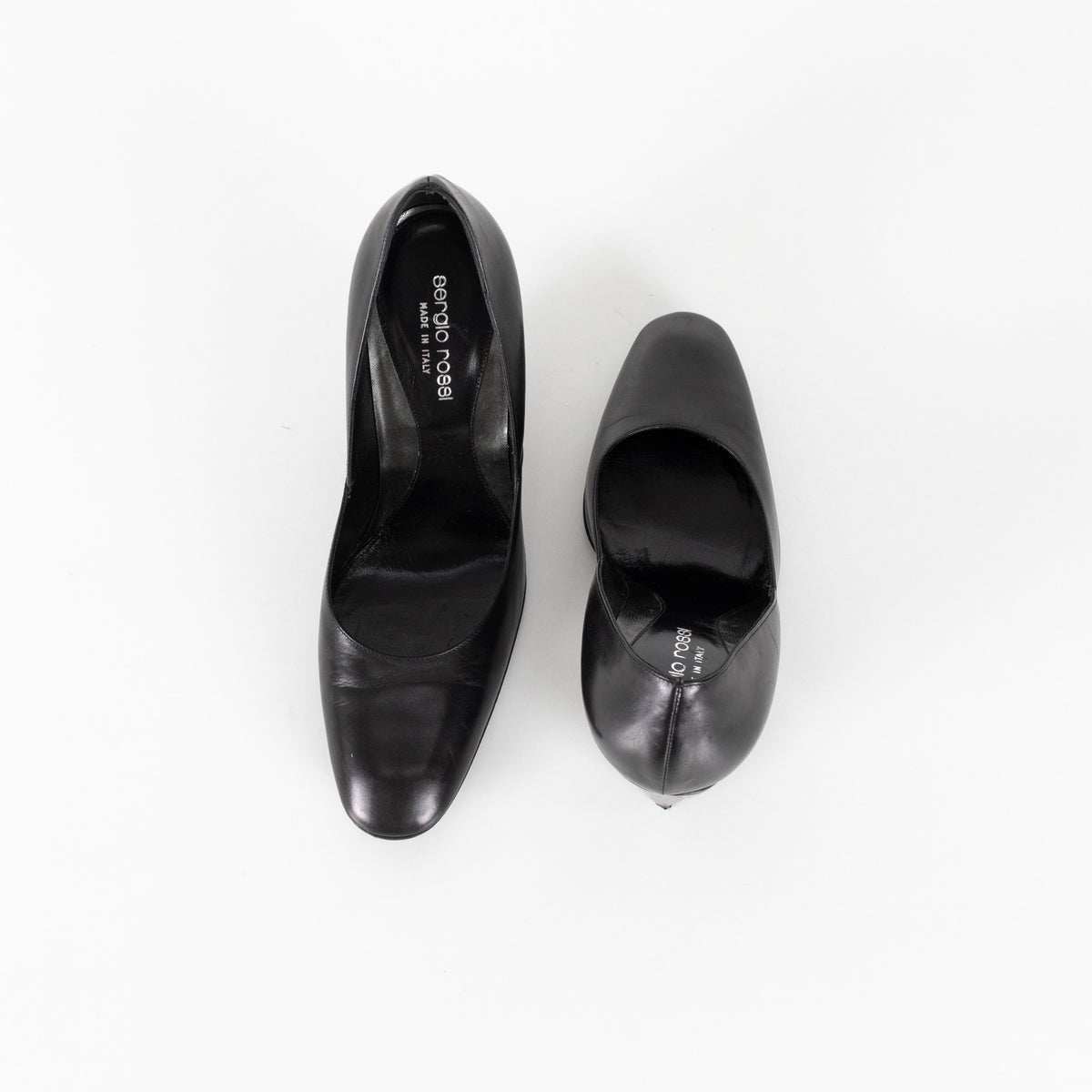 Sergio Rossi Black Wedge High Heel