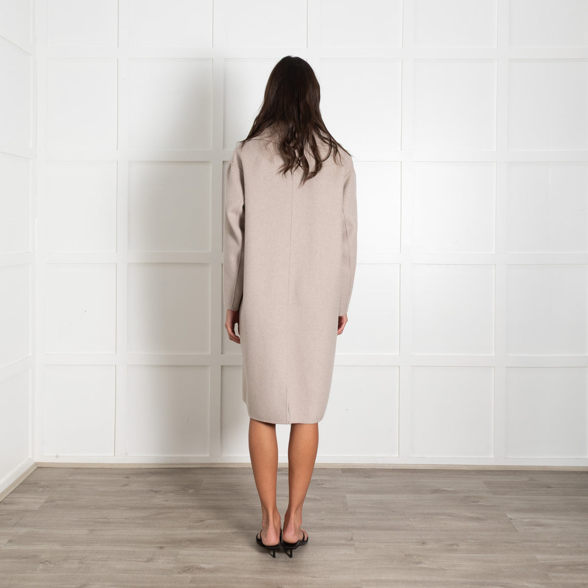 'S Max Mara Beige Oversized Double Breasted Wool Coat