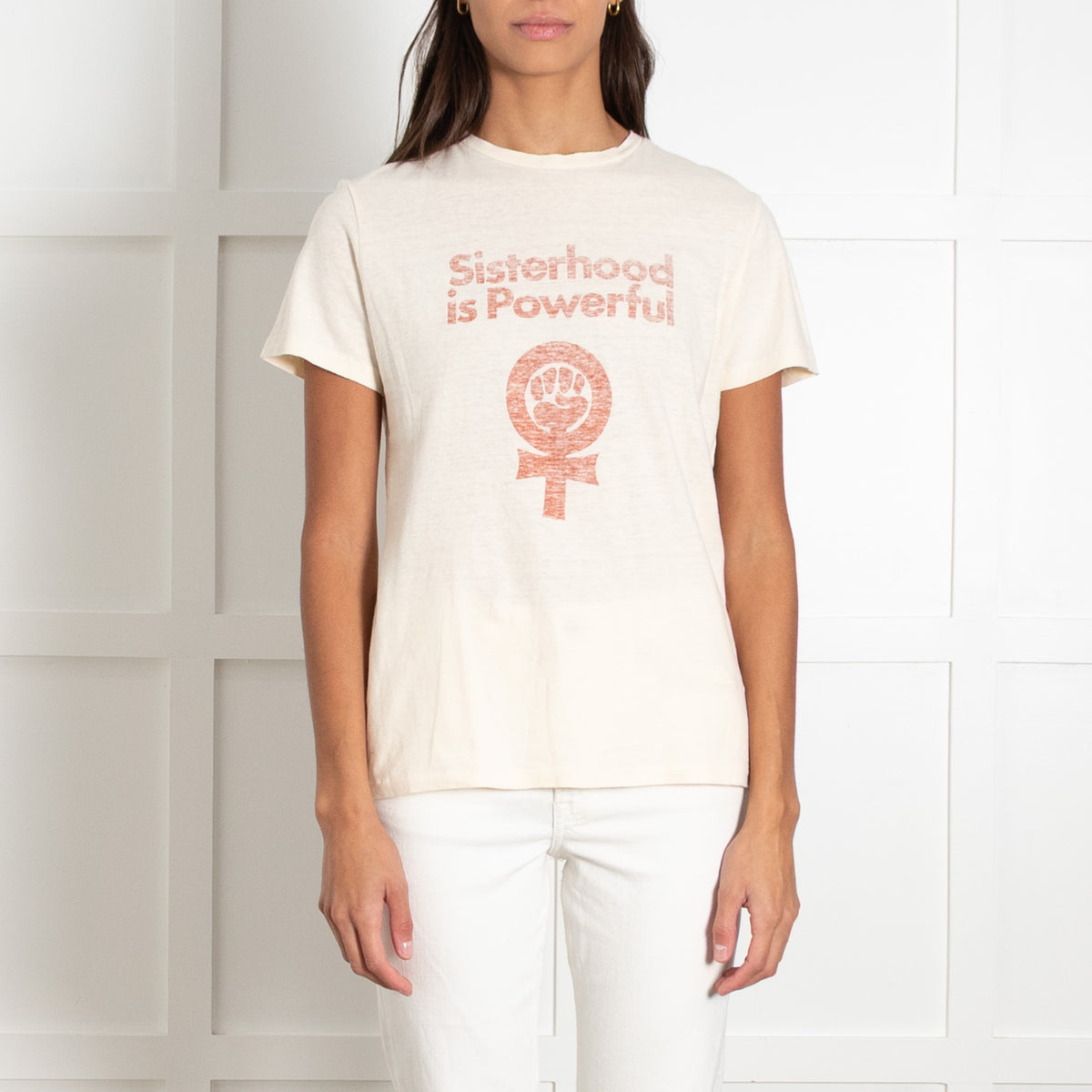 Christian Dior Cream Cotton Loose Fit T-shirt