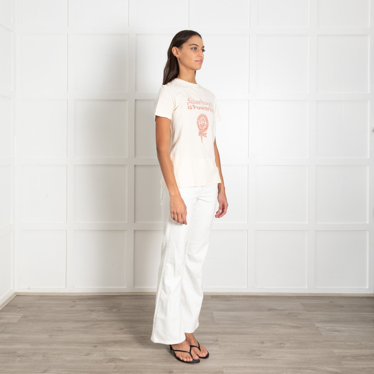 Christian Dior Cream Cotton Loose Fit T-shirt