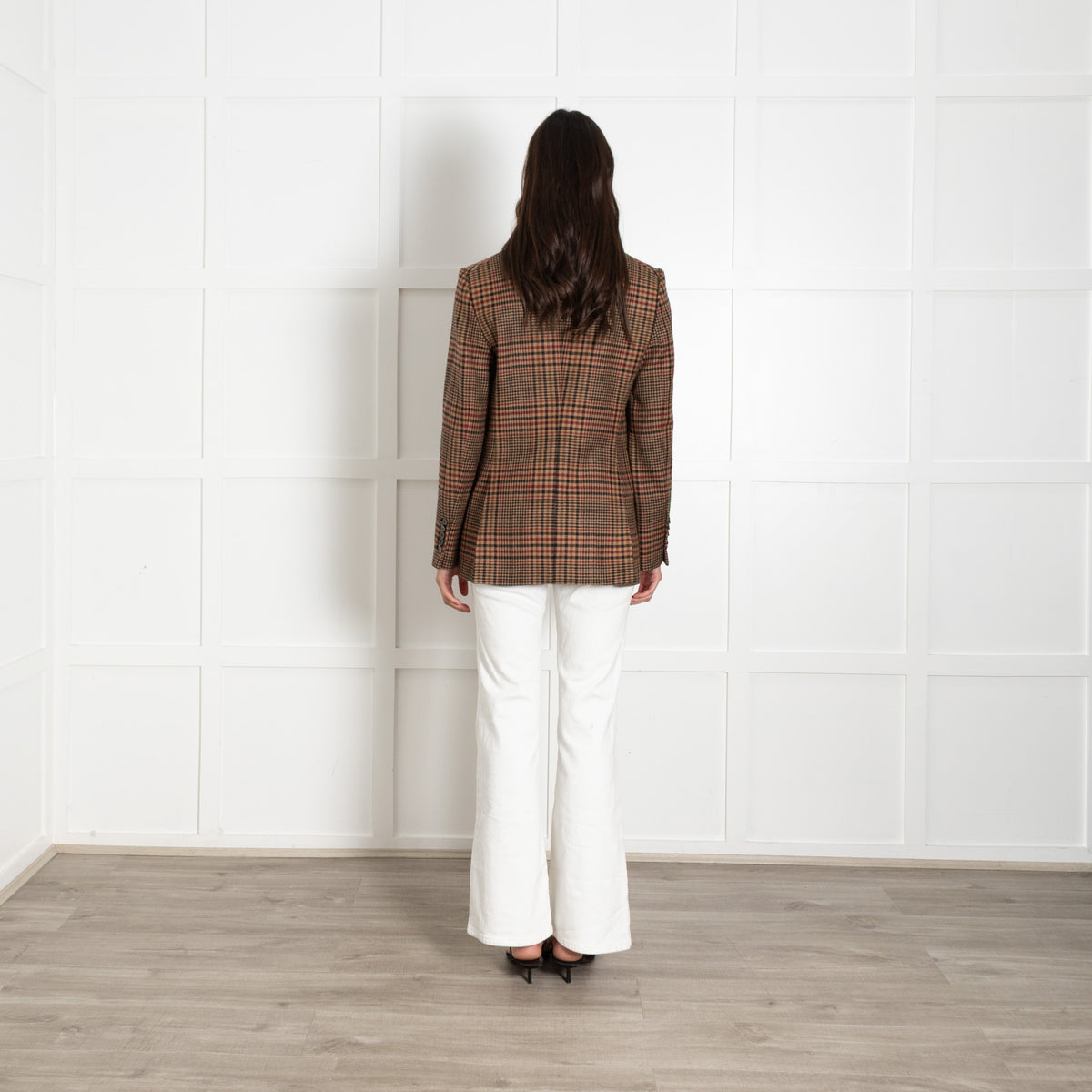 Veronica Beard Sevyn Plaid Tan and Black Blazer