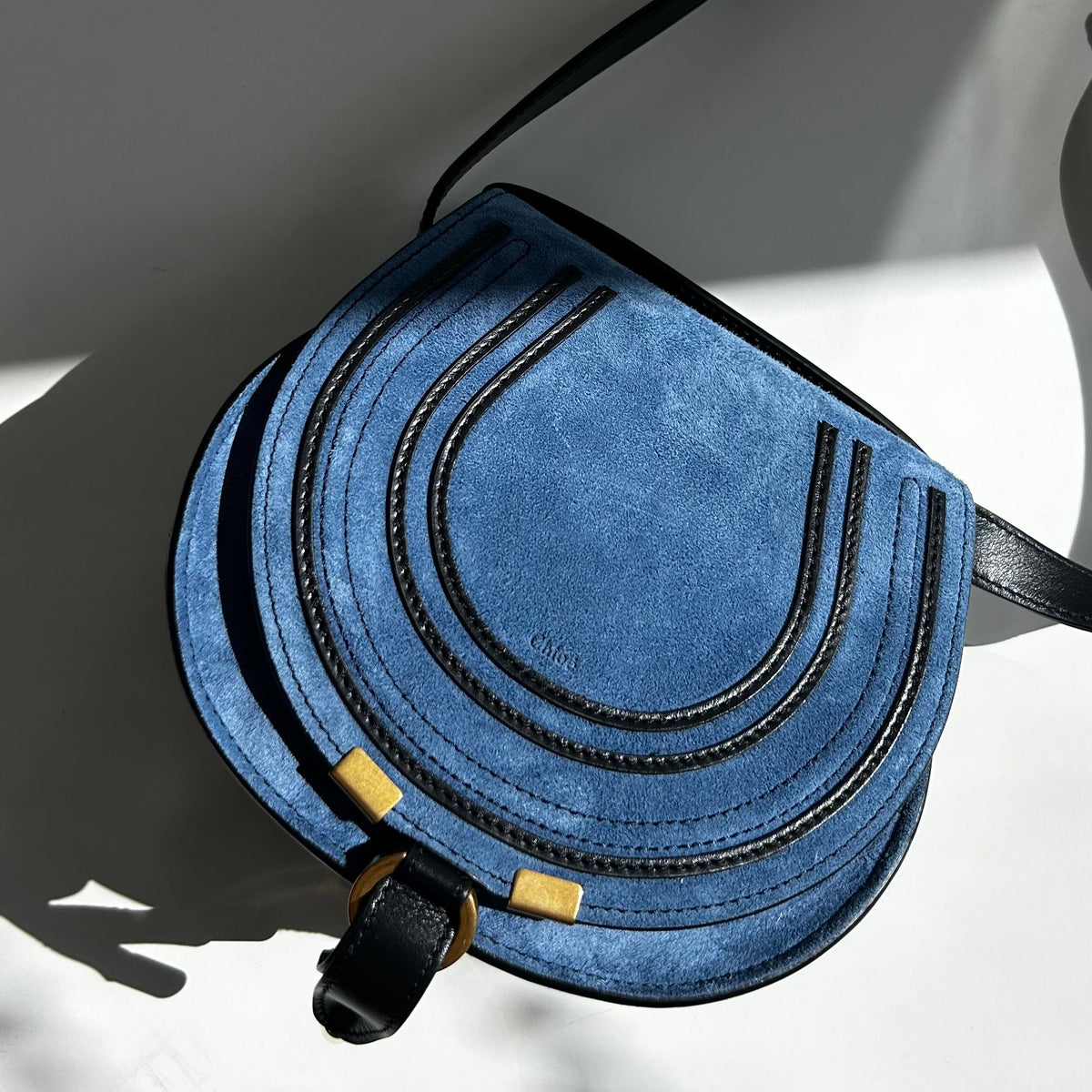 Chloe Bicolour Deep Denim Small Marcie