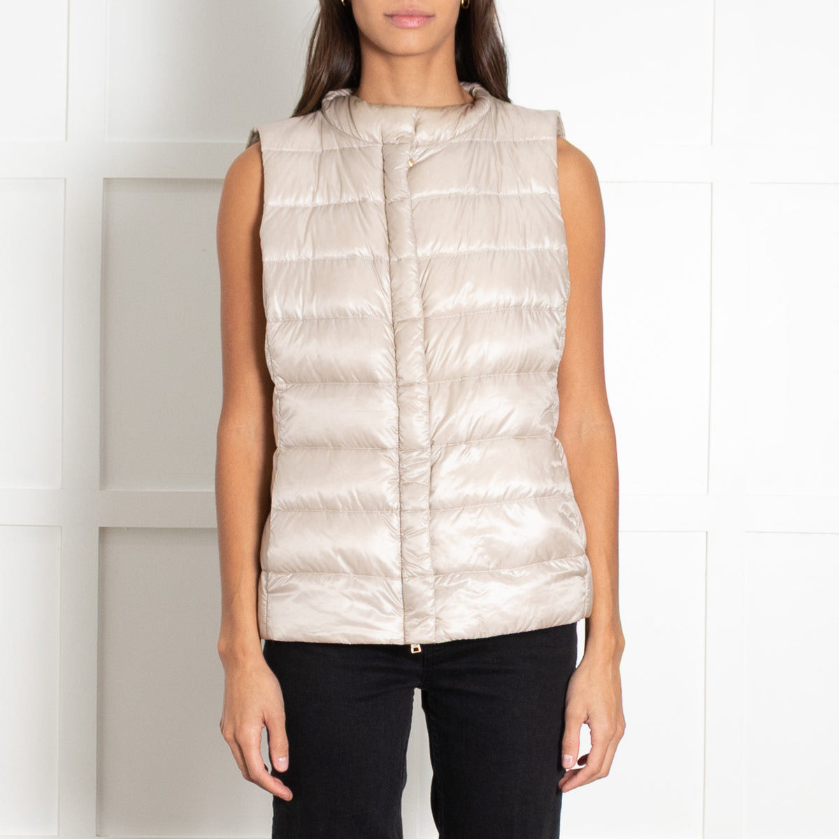 Herno Quilted Beige Goose Down Gilet  (SAS)