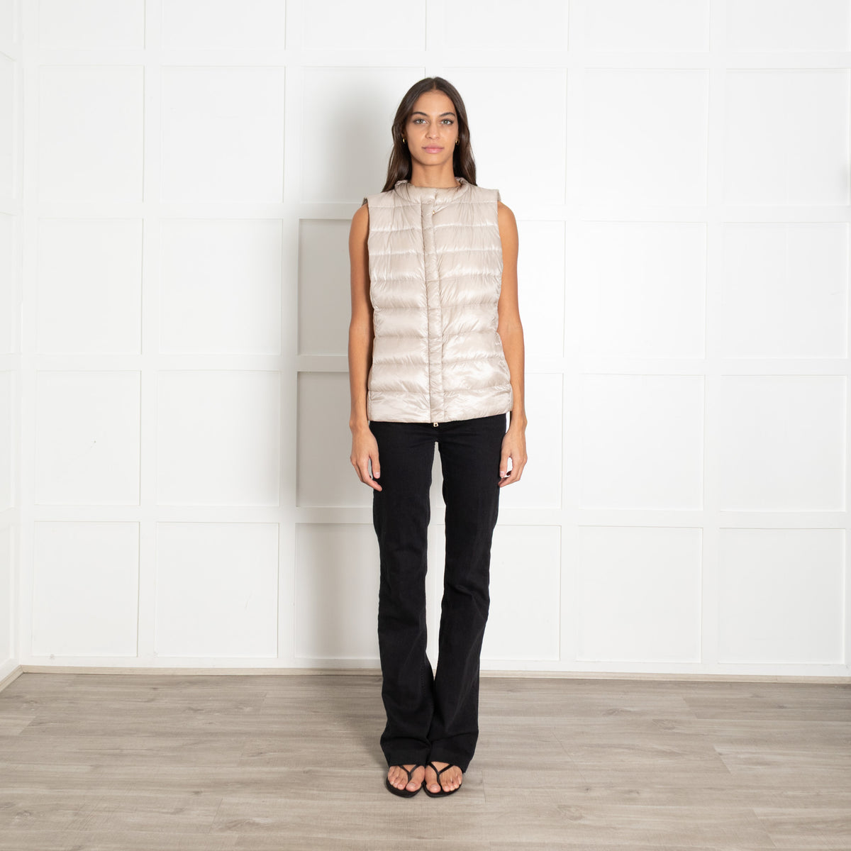 Herno Quilted Beige Goose Down Gilet  (SAS)