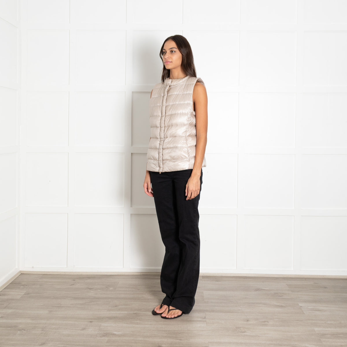 Herno Quilted Beige Goose Down Gilet  (SAS)
