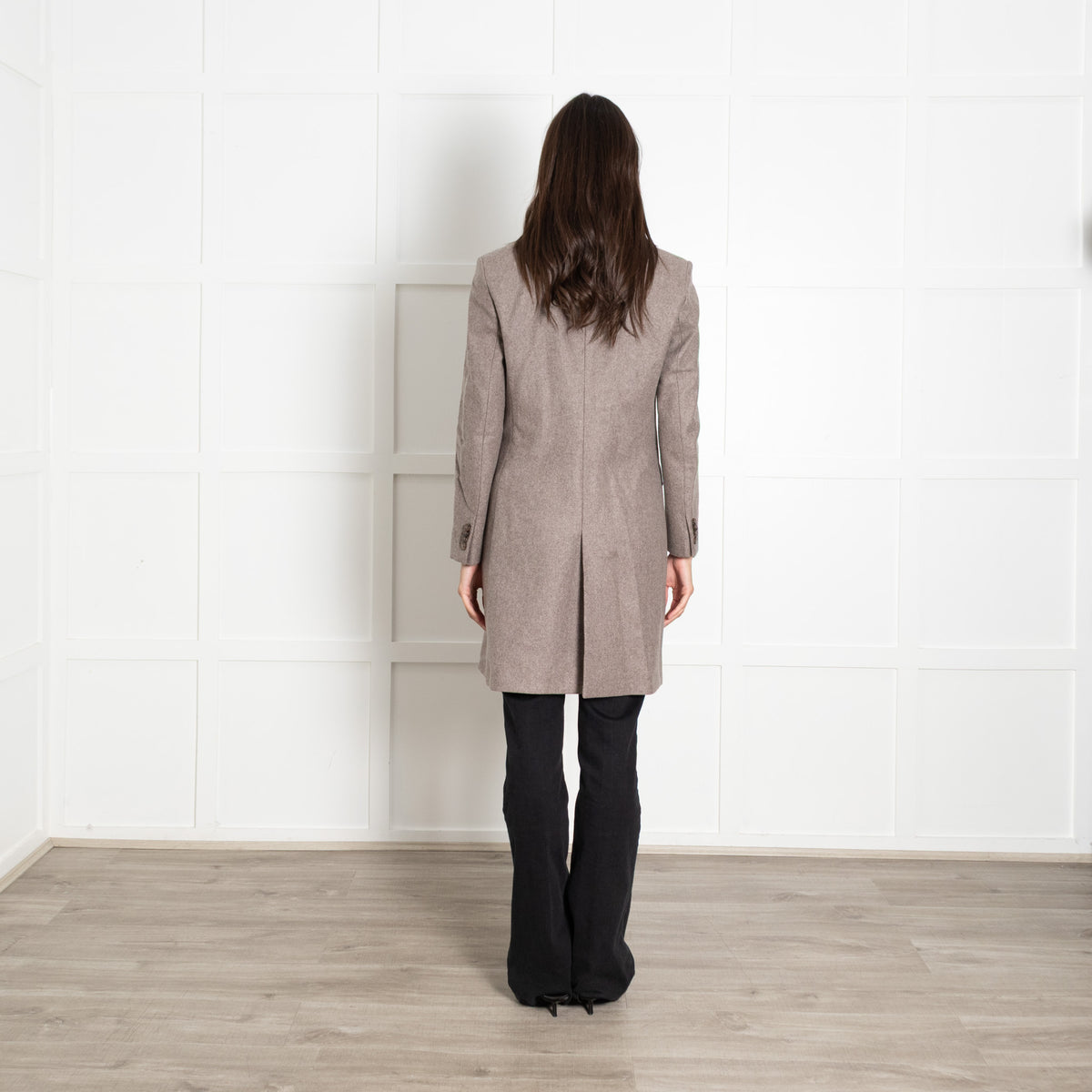Mabrun Brown Wool Coat With Detachable Brown Quilt Vest