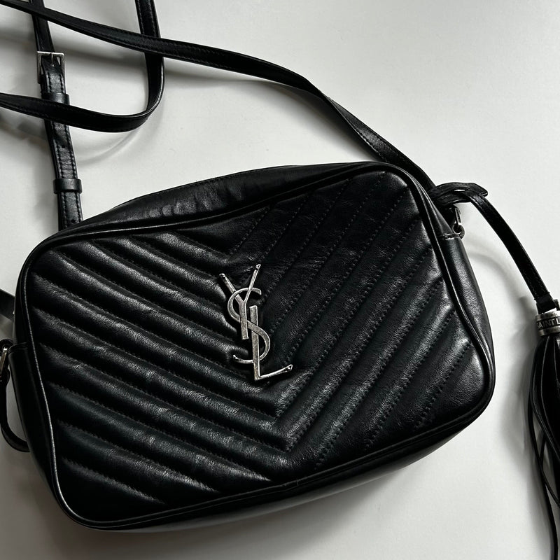 Saint Laurent Black Camera Lou Medium Bag