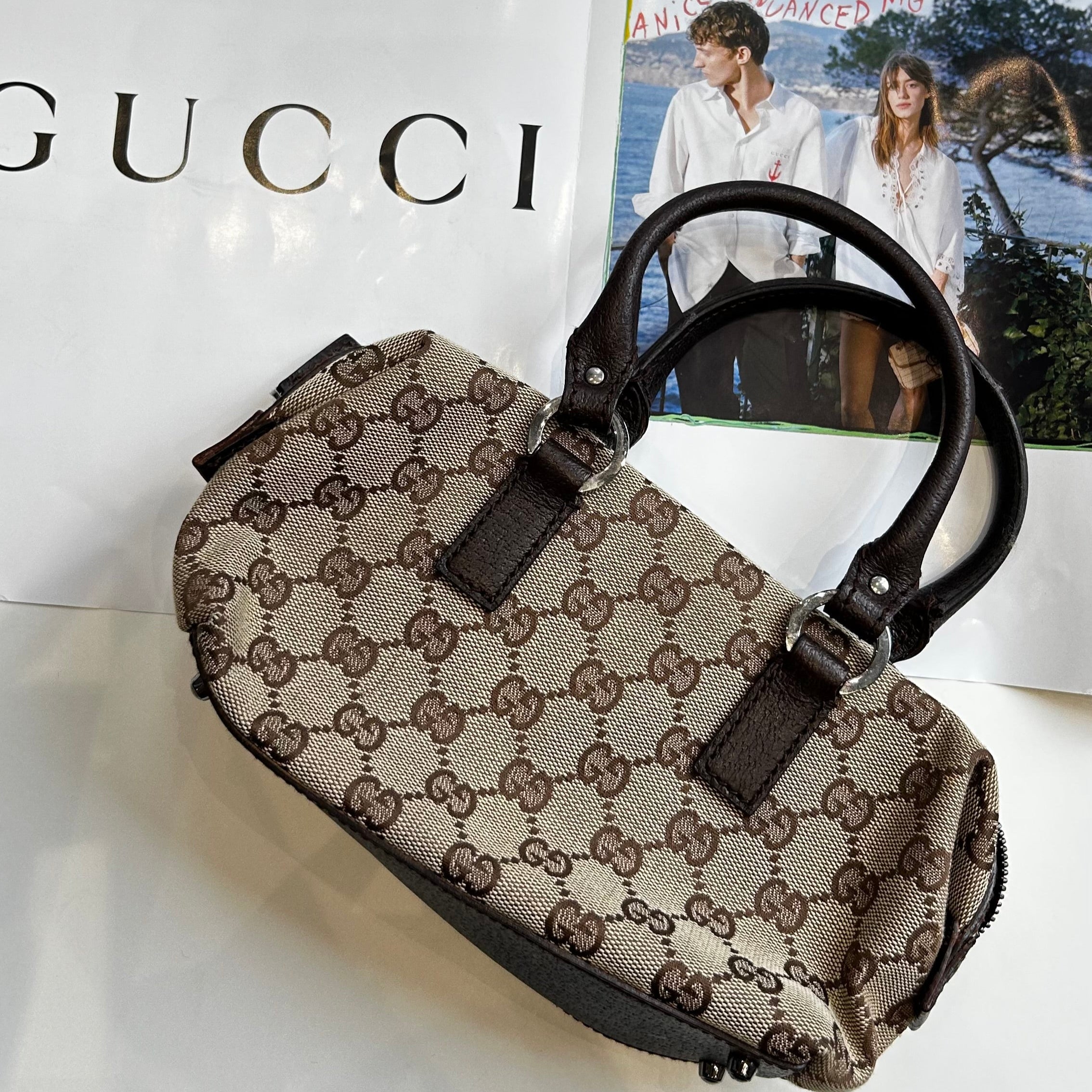 Gucci Mini GG Logo Canvas Boston Bag – Phoenix Style