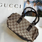 Gucci Mini GG Logo Canvas Boston Bag