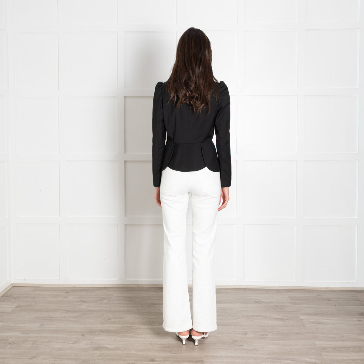 Marc By Marc Jacobs Black Wool Blend Satin Trim Blazer