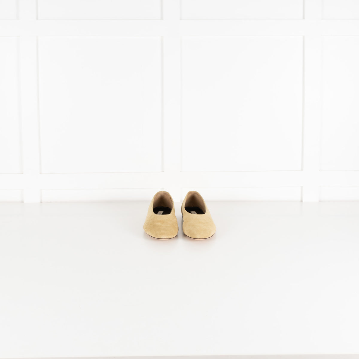 Toteme Cashew Slip Suede Ballerina Shoes