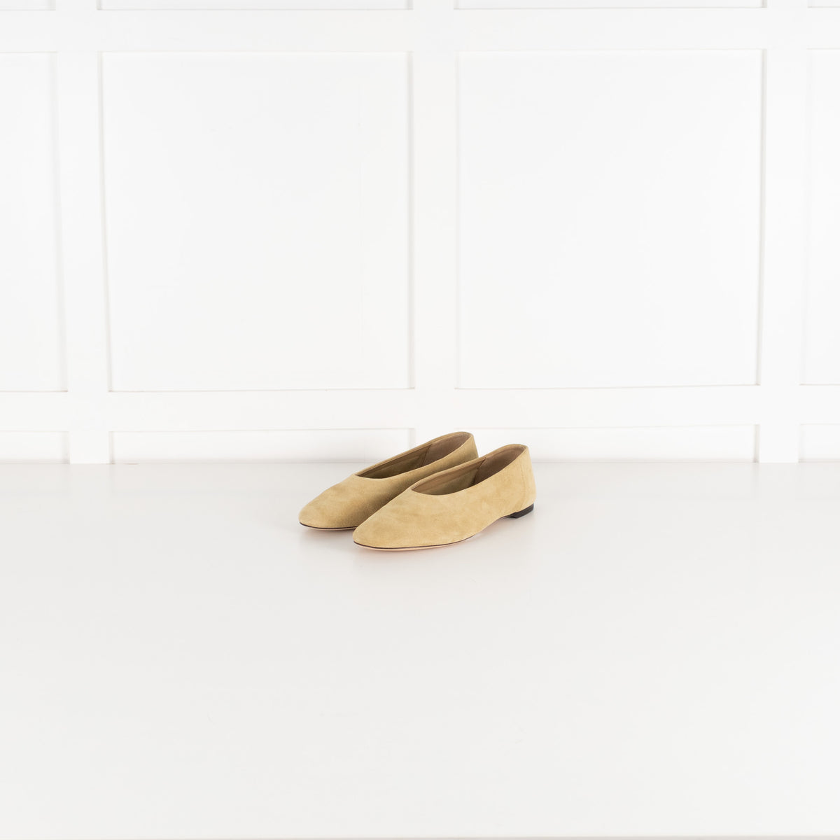 Toteme Cashew Slip Suede Ballerina Shoes