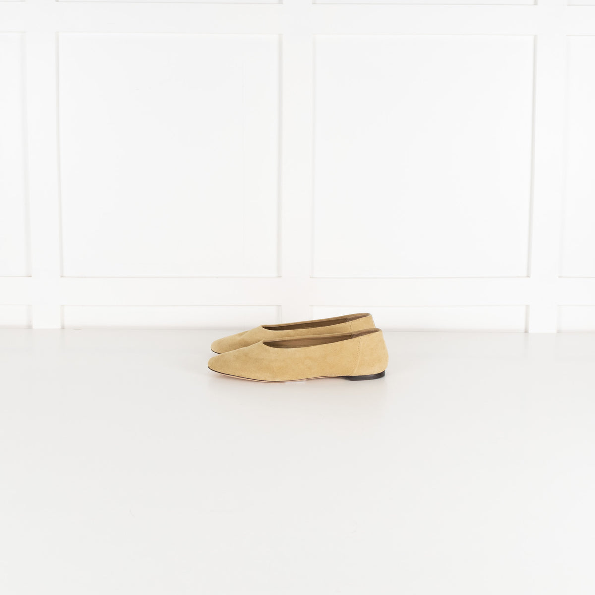 Toteme Cashew Slip Suede Ballerina Shoes