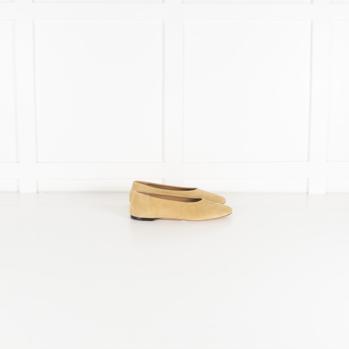 Toteme Cashew Slip Suede Ballerina Shoes
