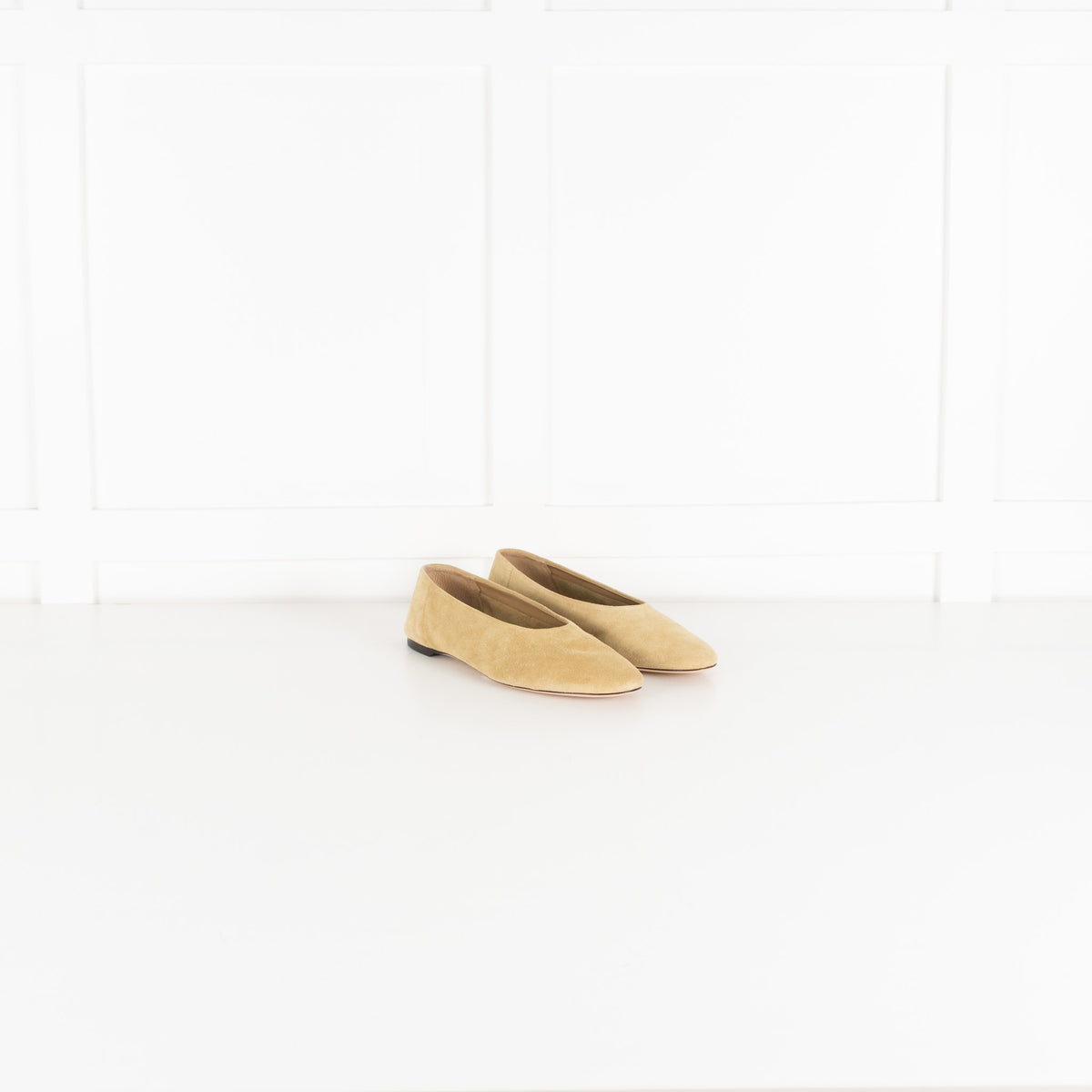 Toteme Cashew Slip Suede Ballerina Shoes