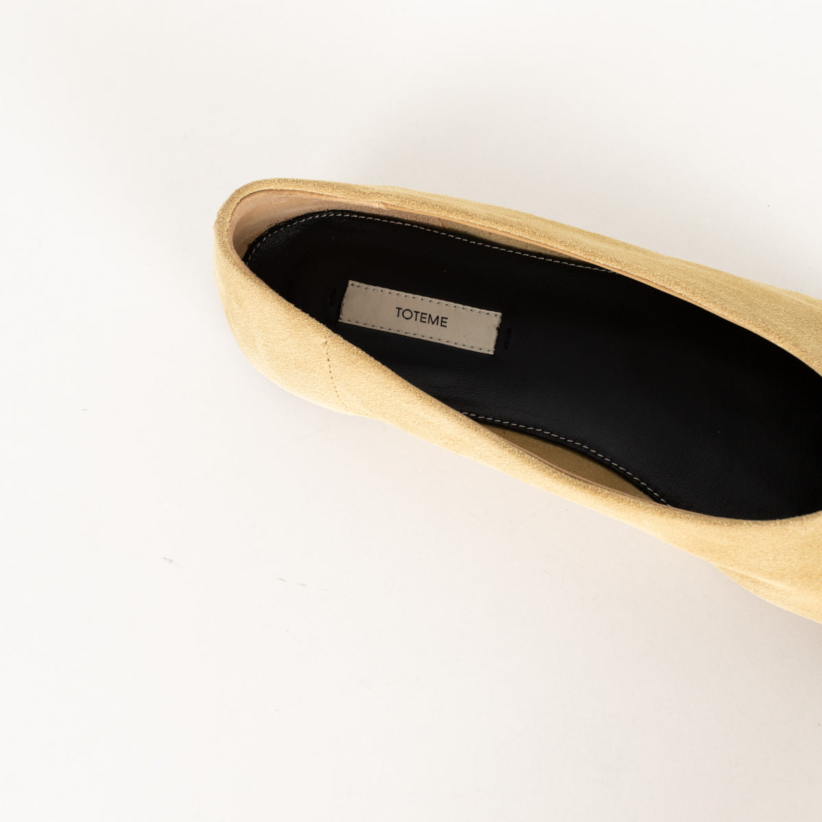 Toteme Cashew Slip Suede Ballerina Shoes