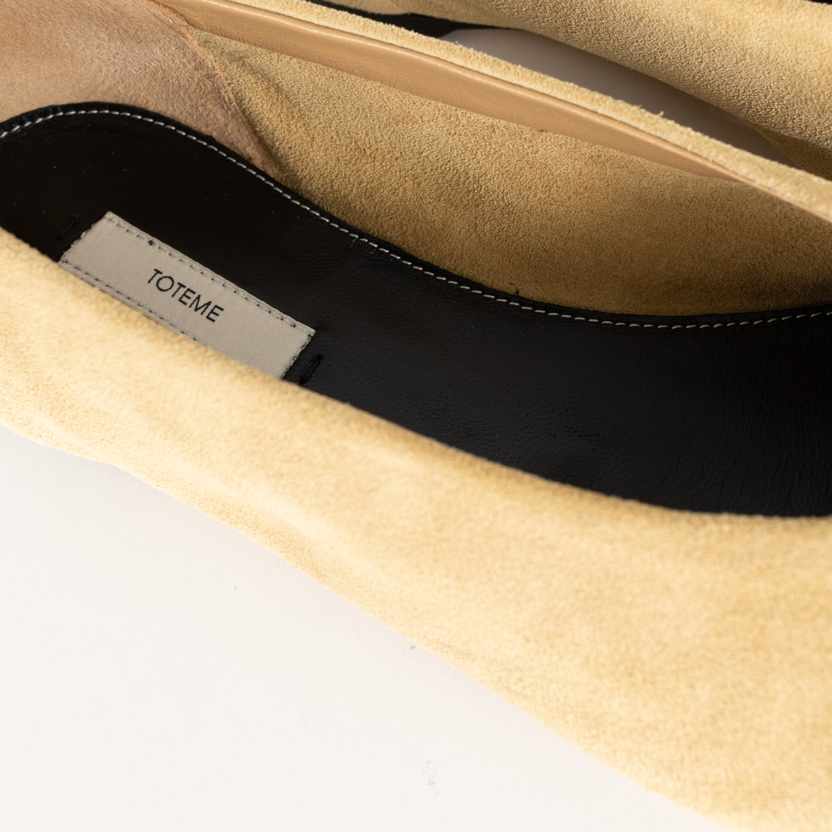 Toteme Cashew Slip Suede Ballerina Shoes