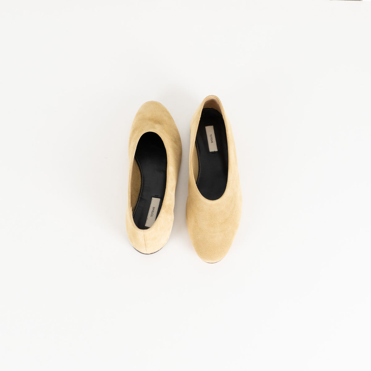 Toteme Cashew Slip Suede Ballerina Shoes