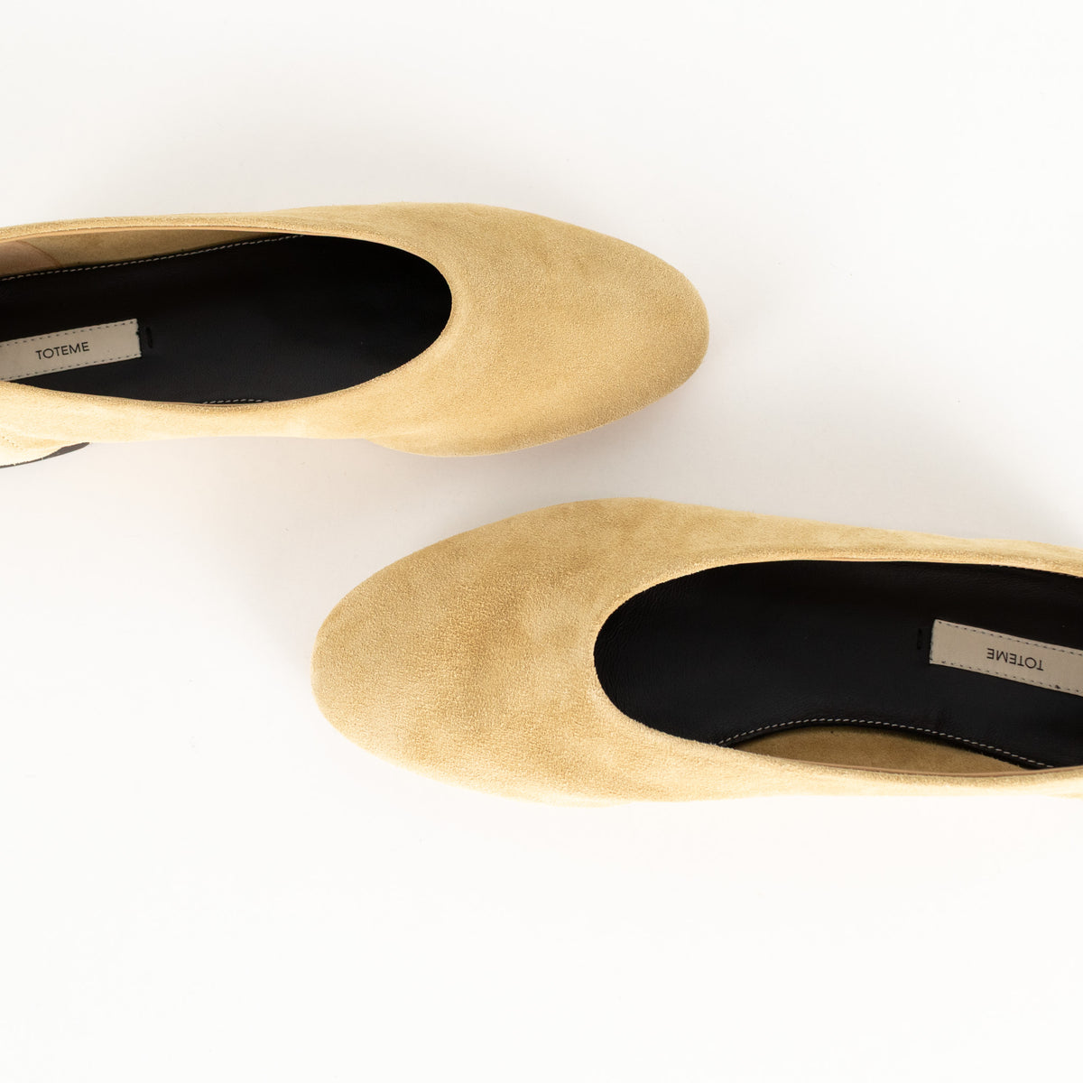 Toteme Cashew Slip Suede Ballerina Shoes