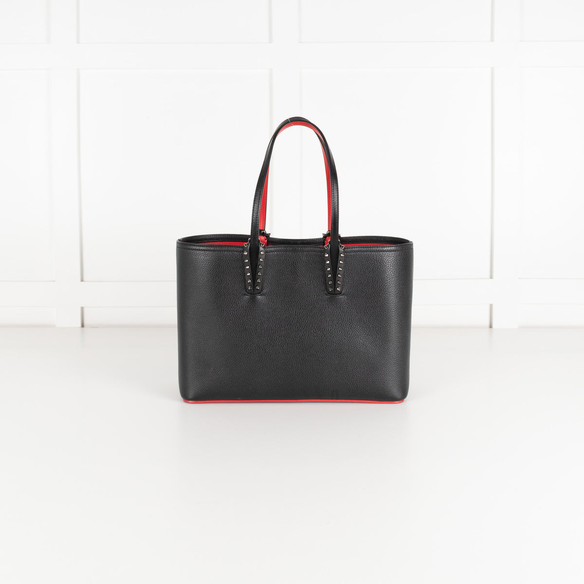Christian Louboutin Black Cabata Small Tote Leather Bag