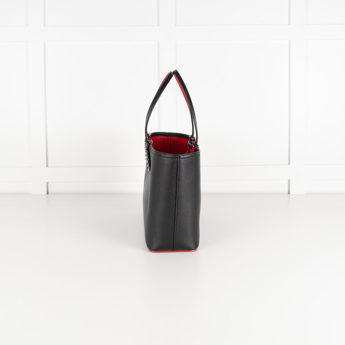 Christian Louboutin Black Cabata Small Tote Leather Bag