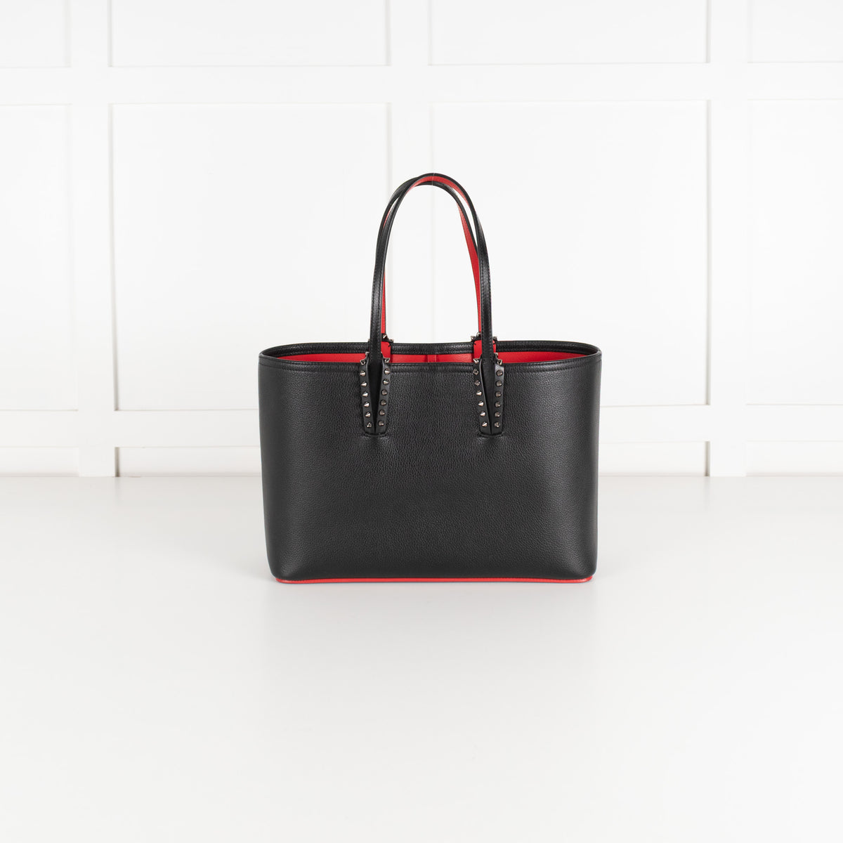 Christian Louboutin Black Cabata Small Tote Leather Bag