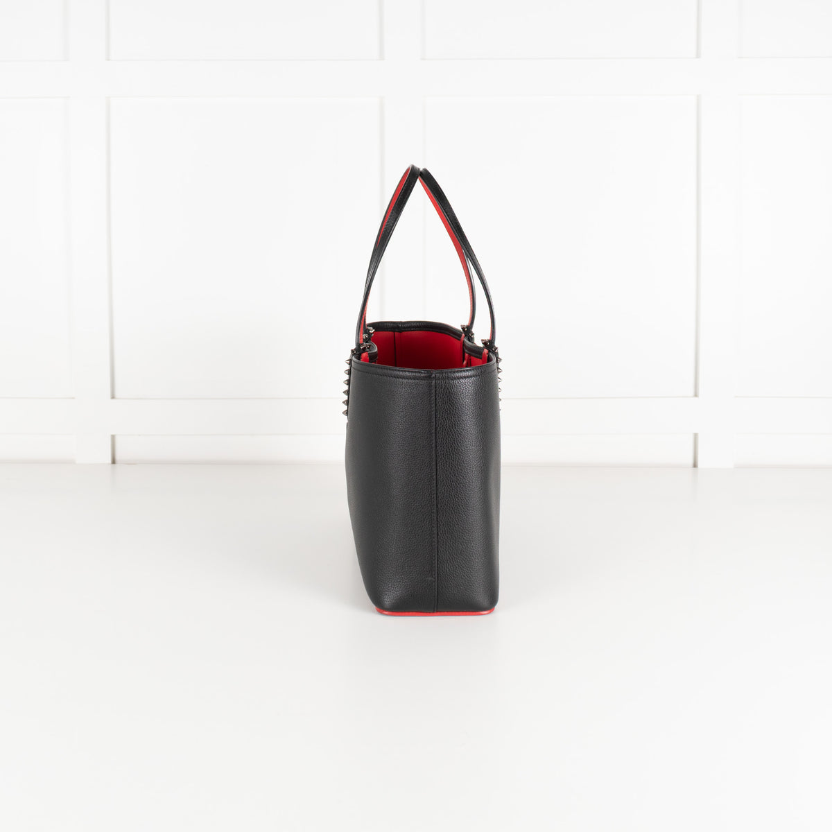 Christian Louboutin Black Cabata Small Tote Leather Bag