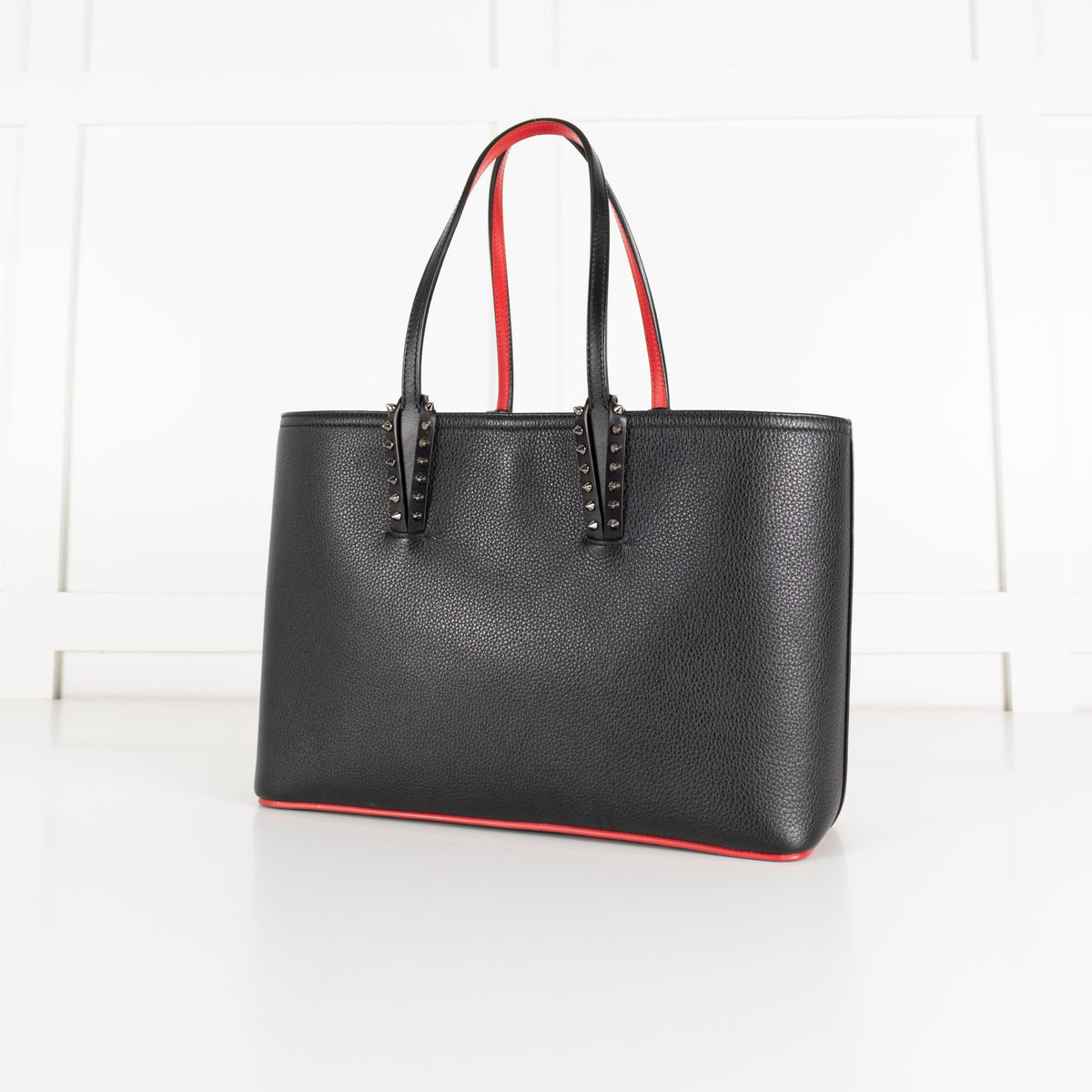 Christian Louboutin Black Cabata Small Tote Leather Bag