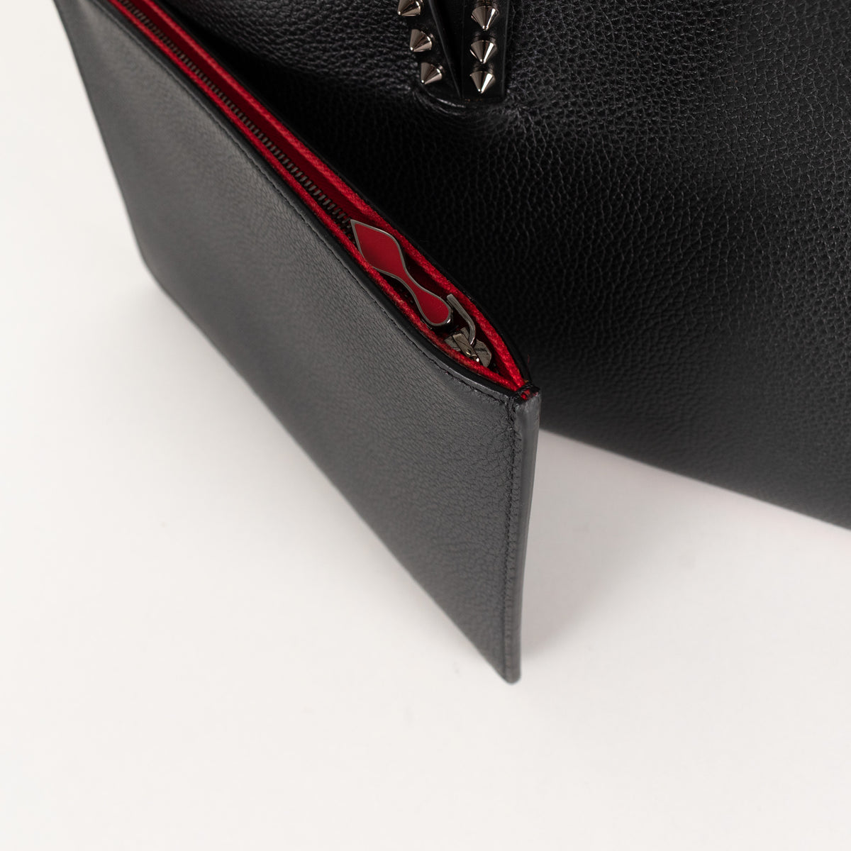 Christian Louboutin Black Cabata Small Tote Leather Bag