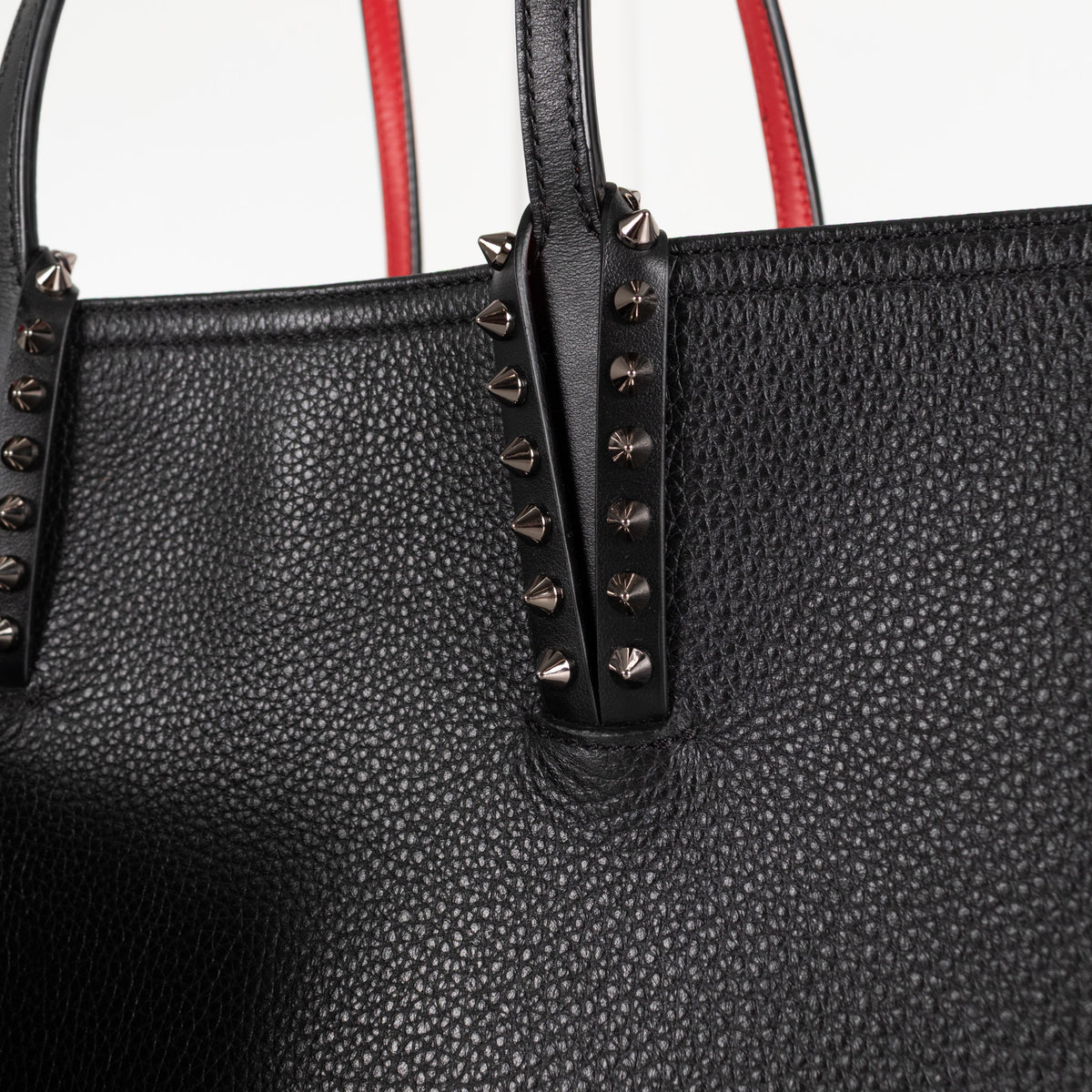 Christian Louboutin Black Cabata Small Tote Leather Bag