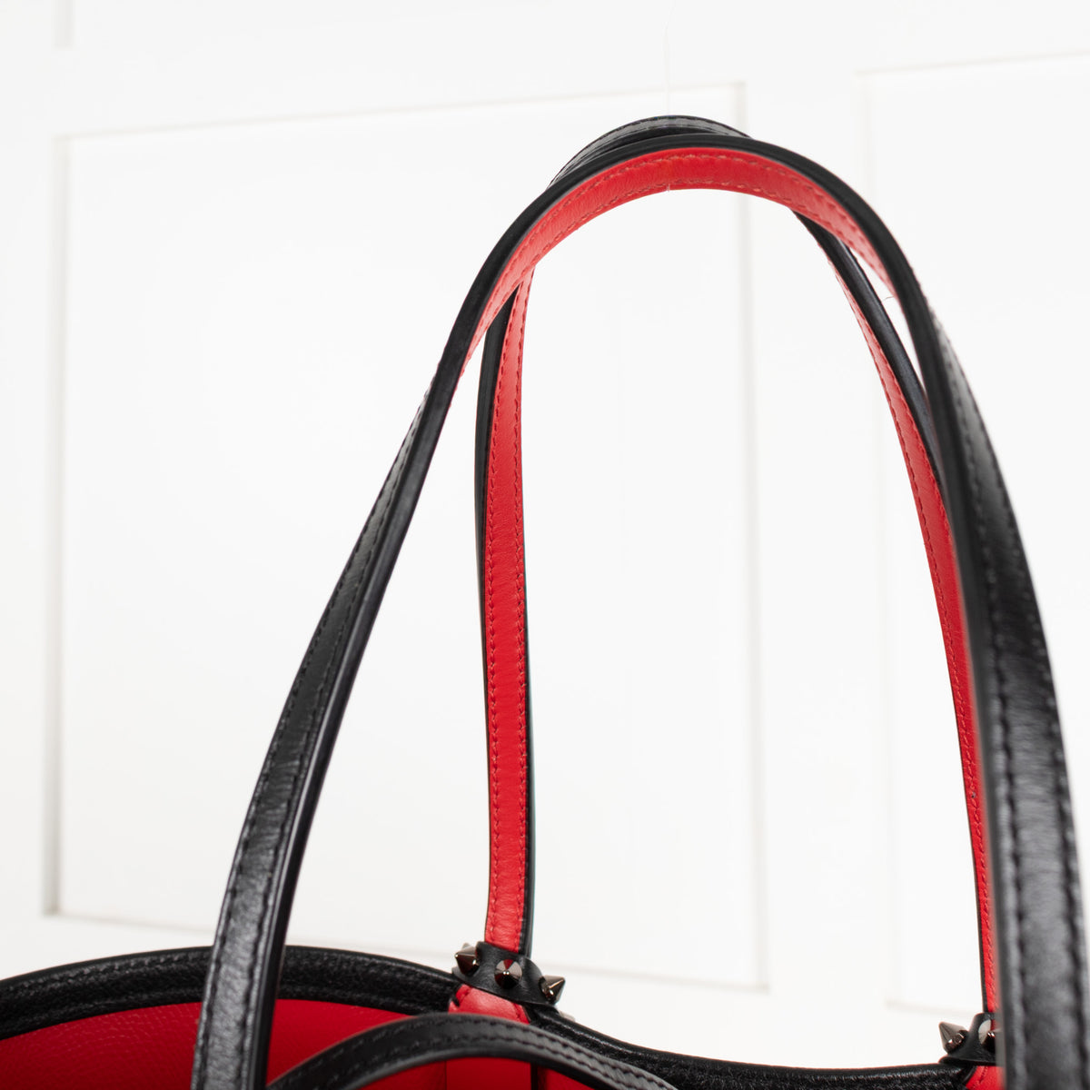 Christian Louboutin Black Cabata Small Tote Leather Bag