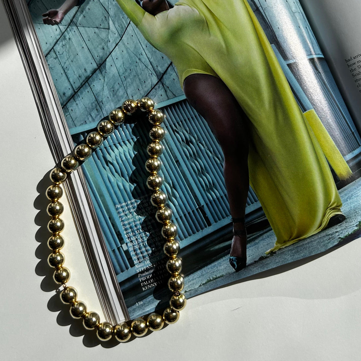 Jil Sander Gold Plated Silver Sphere Necklace