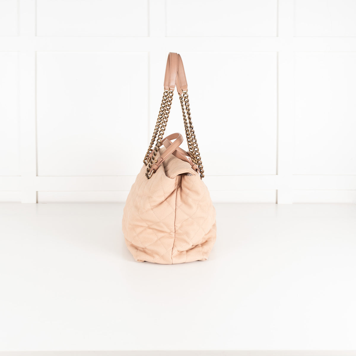 Chanel Beige Portobello Caviar Leather Quilted Shoulder Bag
