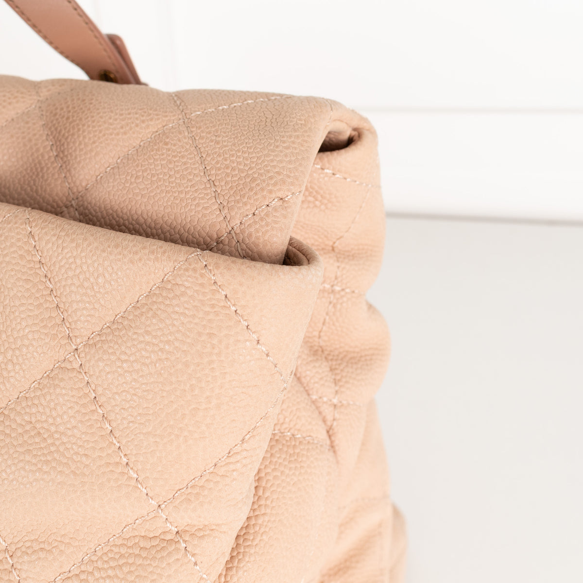 Chanel Beige Portobello Caviar Leather Quilted Shoulder Bag