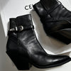 Celine Black Leather Jodphur Ankle Boot