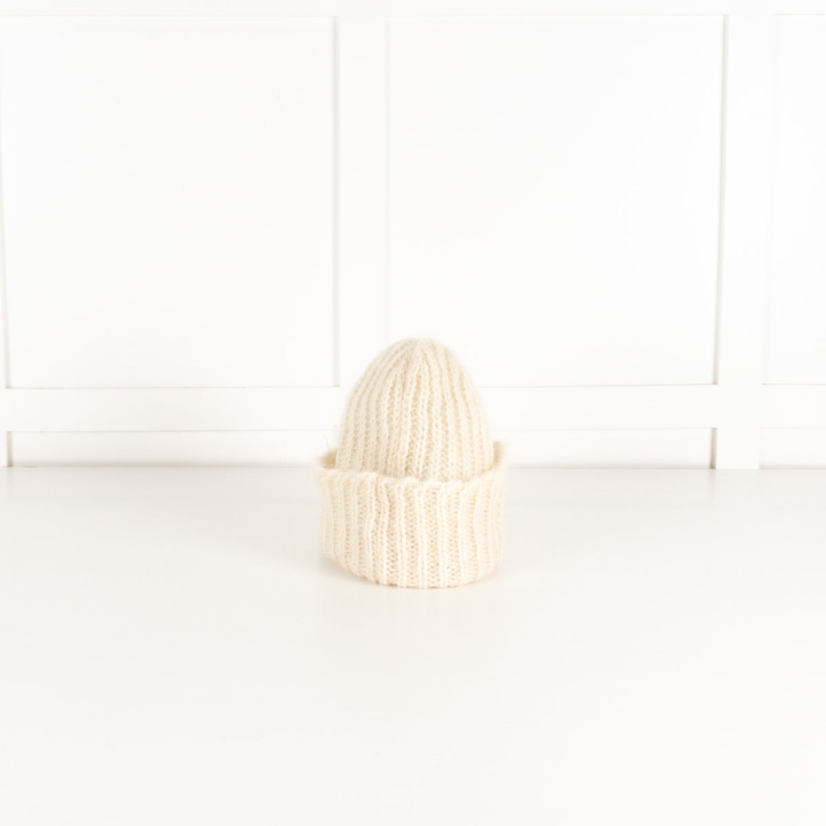 Loewe Cream Mohair Blend Beanie