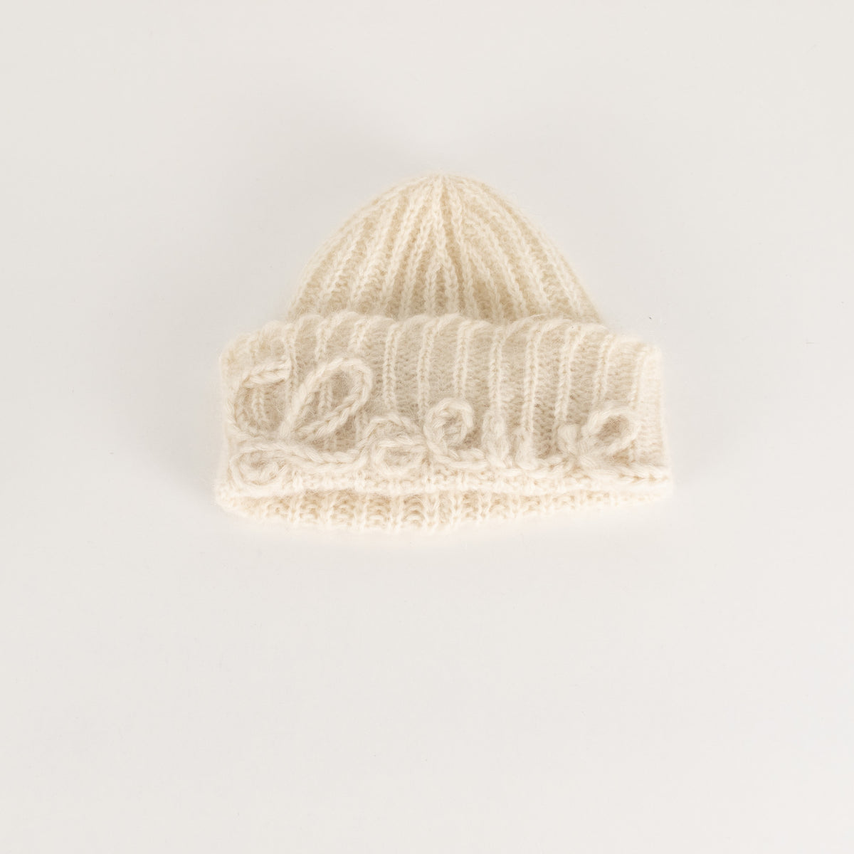 Loewe Cream Mohair Blend Beanie
