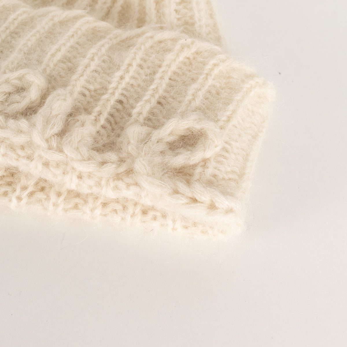 Loewe Cream Mohair Blend Beanie