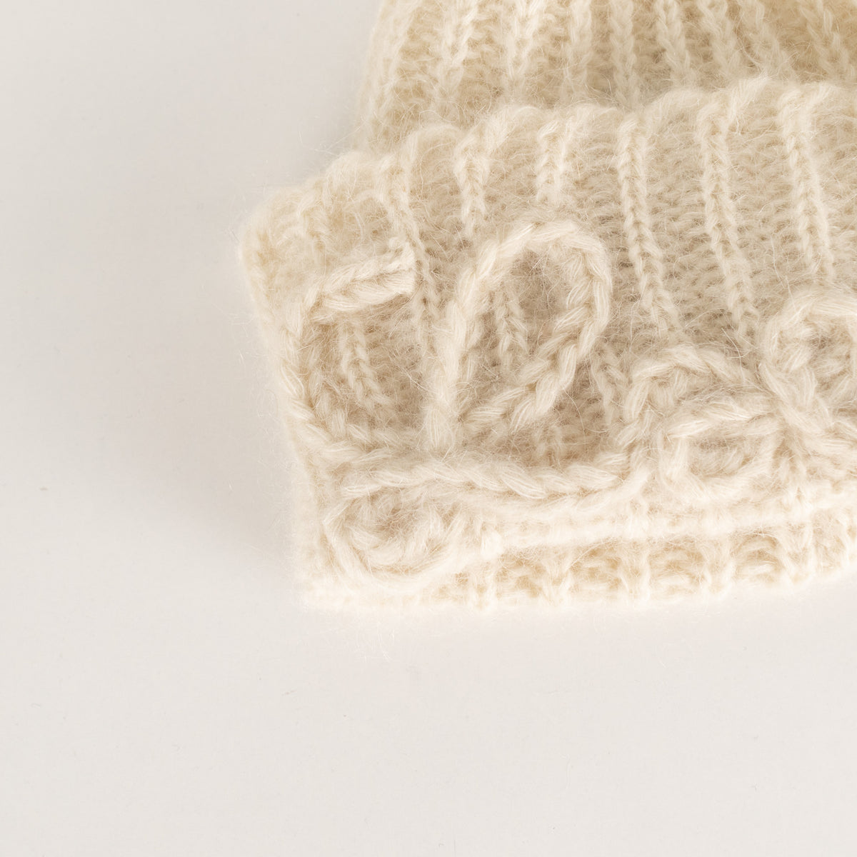 Loewe Cream Mohair Blend Beanie
