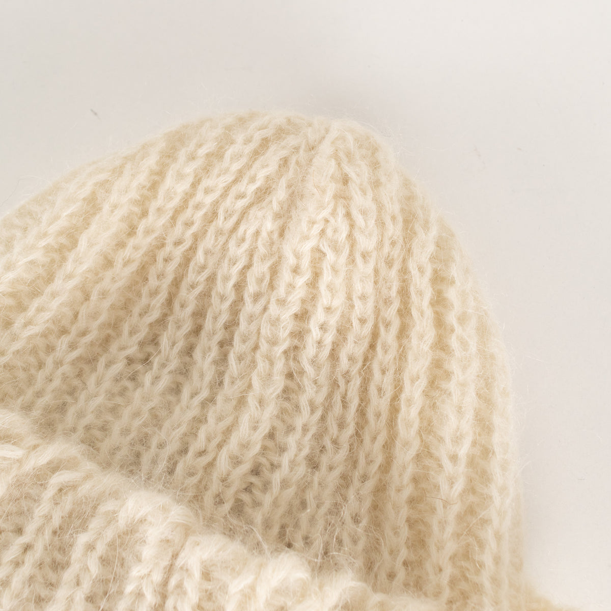 Loewe Cream Mohair Blend Beanie
