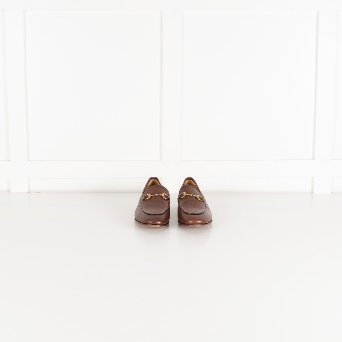 Gucci Jordaan Horsebit Leather Brown Loafer