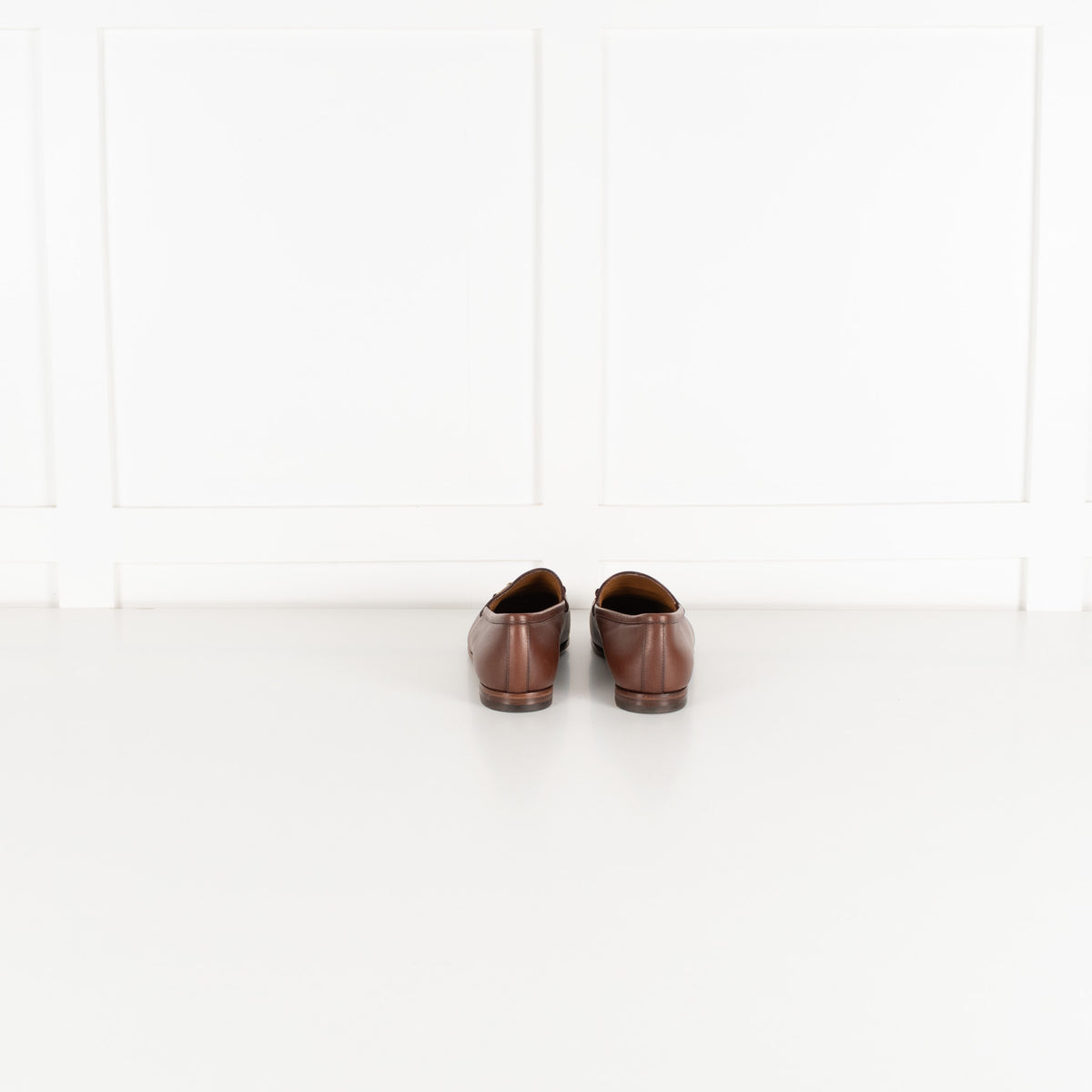 Gucci Jordaan Horsebit Leather Brown Loafer