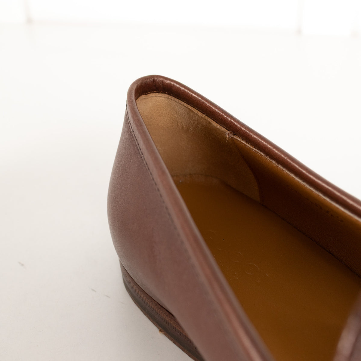 Gucci Jordaan Horsebit Leather Brown Loafer
