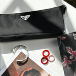 Prada Black Nylon Small Pouch