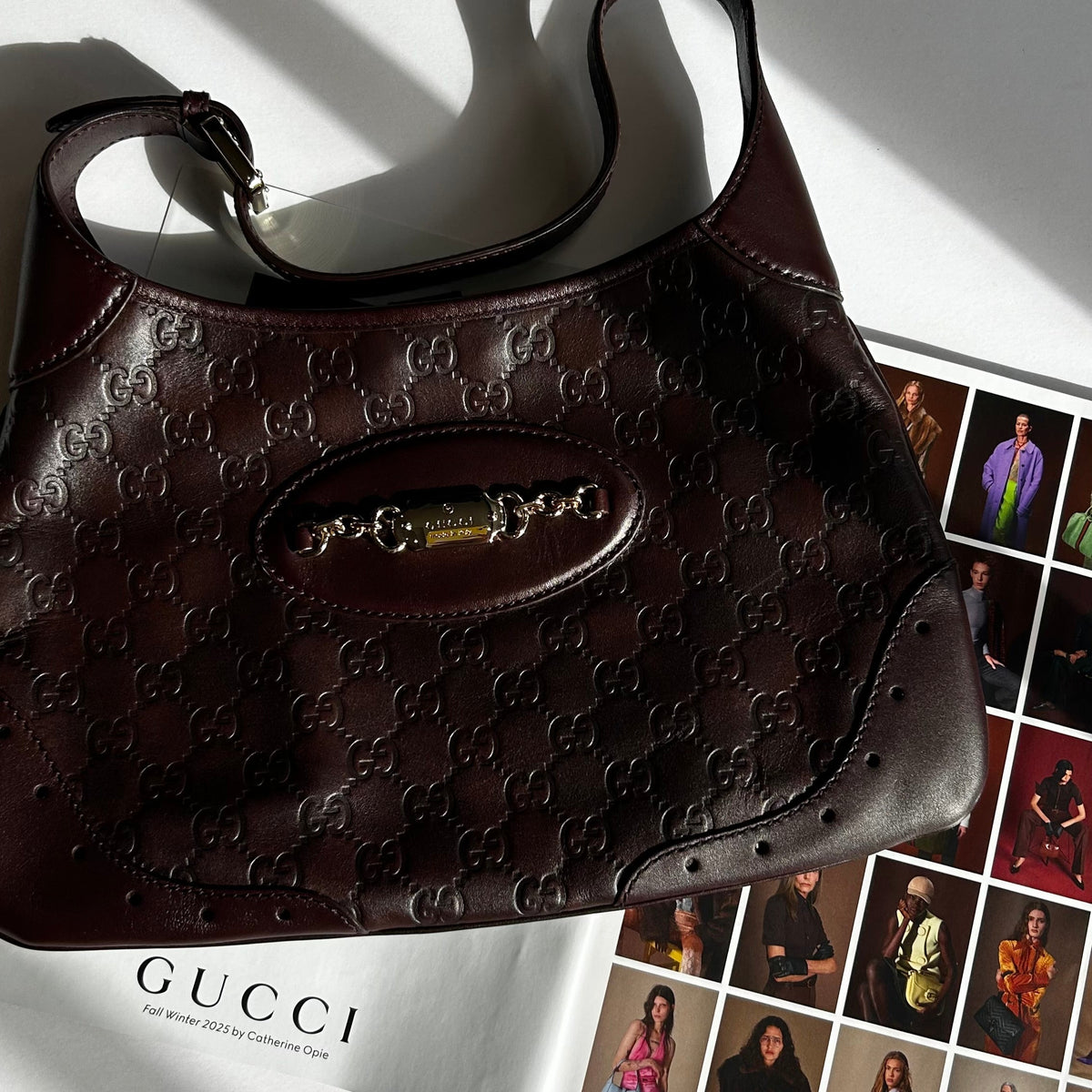 Gucci Brown Vintage Logo Jackie Hobo Bag