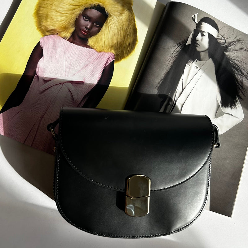 Sezane Claude Black Crossbody Handbag