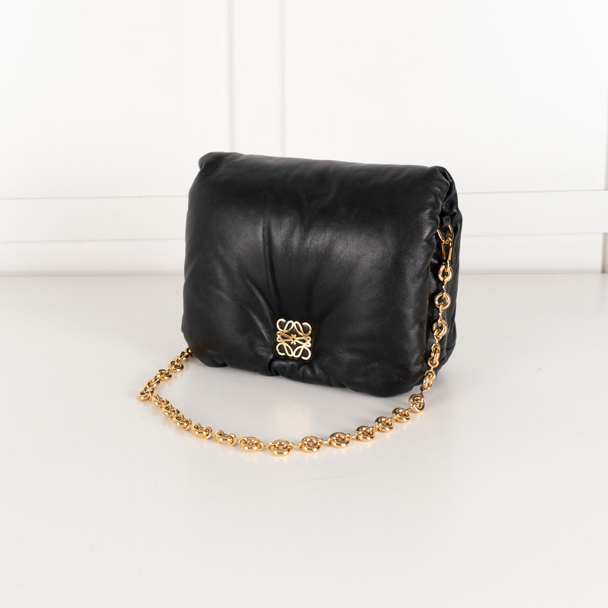 Loewe Goya Black Puffer Shoulder Bag